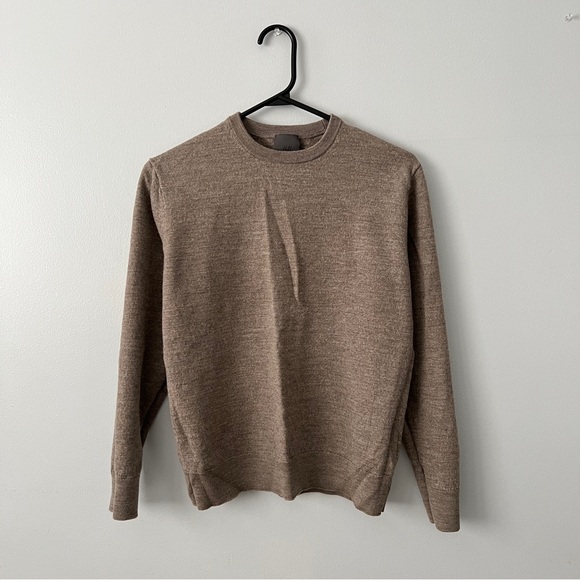 H&M HM Brown Washed Wool Knitted Pullover Longshleeve Semi-stretch  - Medium - Picture 1 of 10